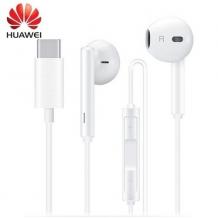 Оригинални стерео слушалки / handsfree / за Huawei P30 Pro - бели