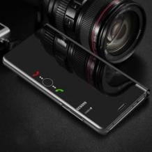 Луксозен калъф Clear View Cover с твърд гръб за Xiaomi Redmi 7A - черен