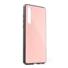 Луксозен стъклен твърд гръб за Samsung A50 - розов