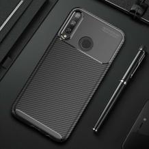 Луксозен силиконов калъф / гръб / TPU Auto Focus за Samsung A20s - черен / Carbon