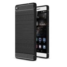Силиконов калъф / гръб / TPU за Huawei Ascend P8 / Huawei P8 - черен / carbon