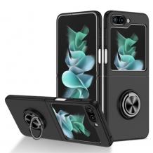 Луксозен твърд гръб / кейс / Ring Case за Samsung Z Flip5 5G - черен