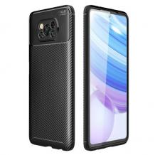 Луксозен силиконов калъф / гръб / TPU Auto Focus за Xiaomi Poco X3 - черен / Carbon