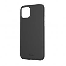 Луксозен силиконов калъф / гръб / TPU Baseus Wing Case за Apple iPhone 11 Pro Max 6.5'' - черен / мат