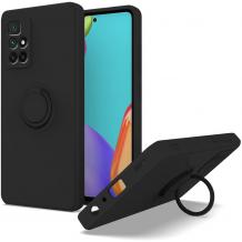 Силиконов калъф / гръб / TPU Magnetic Finger Ring Car Holder за Xiaomi Redmi 10 - черен
