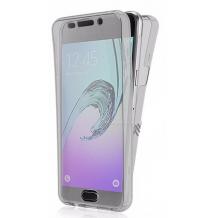 Силиконов калъф / гръб / TPU 360° за Samsung Note 8 N950 - сив прозрачен / 2 части / лице и гръб