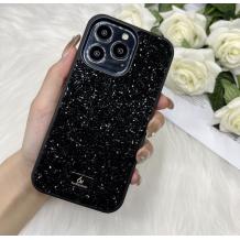 Луксозен твърд гръб / кейс / Swarovski за Apple iPhone 16 Pro Max - черен / камъни