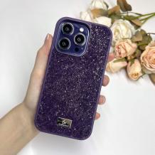 Луксозен твърд гръб / кейс / Swarovski за Apple iPhone 15