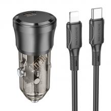 Зарядно устройство за кола адаптер BOROFONE BZ24 20W / Type-C to Lightning