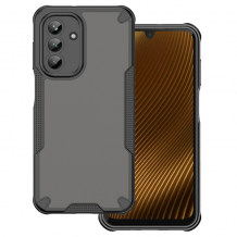 Удароустойчив гръб TPU кейс Defender Matt Case за Samsung A26 5G / A17 - прозрачен / черен кант
