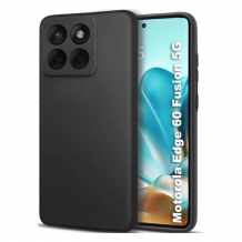 Силиконов калъф / гръб / TPU кейс за Motorola Edge 60 Fusion - черен гръб със защита за камерата / мат