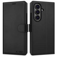 Луксозен кожен калъф със стойка Tech-Protect Wallet Case за Samsung Z Fold 7 - черен