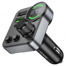 FM Трансмитер за кола HOCO E86 Alegria с Bluetooth MP3 и зарядно за кола 48W / PD30W + QC3.0