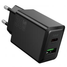 Универсално зарядно устройство / адаптер / HOCO N71 Nuevo PD30W+QC3.0 / Dual Port Charger / USB & Type C