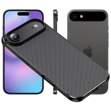 Луксозен силиконов калъф / гръб / кейс TPU за Apple iPhone 17 Air (6.9) - черен / Carbon