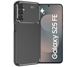 Луксозен силиконов калъф / гръб / кейс TPU за Samsung S25 FE - черен / Carbon
