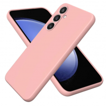 Силиконов калъф / кейс / Nano TPU за Samsung S25 FE - розов гръб със защита за камерата