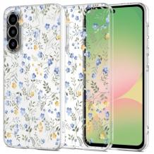 Силиконов калъф / кейс / TPU Tech Case за Samsung A56 5G - цветя / прозрачен