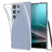 Луксозен силиконов калъф / кейс / Crystal Case TPU за Samsung S26 Ultra - прозрачен / брокат