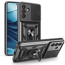 Удароустойчив гръб TPU кейс за Samsung A37 Ring Armor Case - черен