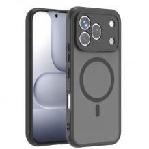 Луксозен твърд гръб с MagSafe зареждане за Honor 600 Pro - Matte MagSafe case с черен кант