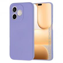 Силиконов калъф / кейс за Honor 600 Lite - Светлолилав гръб със защита за камерата