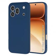 Силиконов калъф / кейс за Honor 600 Pro - Тъмносин гръб със защита за камерата