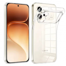 Силиконов калъф / кейс за Honor 600 - прозрачен гръб със защита за камерата