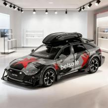 Метална кола с отварящи се врати капаци светлини и звуци Audi RS6 Avant 1:32 - Камуфлажна