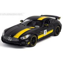 Метална кола с отварящи се врати капаци светлини и звуци Mercedes AMG GTR 1:24