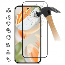 5D full cover Tempered glass Full Glue screen protector Samsung A27 / Извит стъклен скрийн протектор с лепило от вътрешната страна за Samsung A27 - черен кант