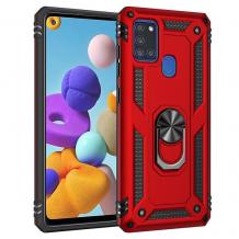 Силиконов гръб Spigen със стойка и магнитно захващане за Samsung A21s – червен стойка и магнитно захващане за Samsung A21s – червен