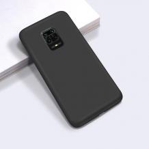 Луксозен силиконов калъф / гръб / Nano TPU за Xiaomi Redmi Note 9S / Note 9 Pro - черен