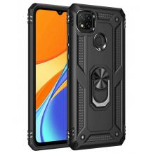 Силиконов гръб Spigen със стойка и магнитно захващане за Xiaomi Redmi 9C – черен