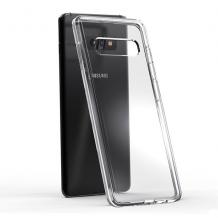 Луксозен силиконов калъф / гръб / TPU 2.0mm за Samsung S10 - прозрачен