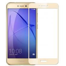 3D full cover Tempered glass screen protector Huawei Honor 8 Lite / Извит стъклен скрийн протектор Huawei Honor 8 Lite - златист