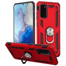 Силиконов гръб Spigen със стойка и магнитно захващане за Samsung S10 Lite / A91 – червен