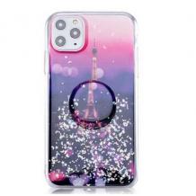 Луксозен силиконов калъф / гръб / RUBY TPU с Popsocket за Note 10 Lite / A81 - Tour Eiffel