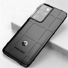 Удароустойчив калъф / гръб / Rugged Shield TPU Case за Samsung S21 Ultra - черен