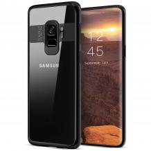 Луксозен гръб Auto Focus за Samsung S9 G960 - прозрачен / черен кант