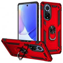 Силиконов гръб / кейс / Spigen със стойка и магнитно захващане за Huawei Nova 9 – червен