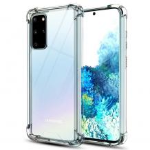 Удароустойчив силиконов калъф / гръб / TPU за Samsung S21 - прозрачен