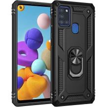 Силиконов гръб Spigen със стойка и магнитно захващане за Samsung A21s – черен