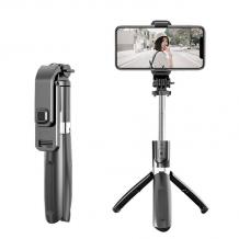 Селфи Стик Tripod L02 със Bluetooth / Bluetooth Tripod Selfie Stick L02 - черен / 100см