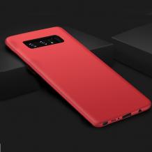 Силиконов калъф / гръб / TPU Magnet Case за Samsung S10 Plus - червен / мат