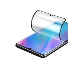 Удароустойчив протектор Full Cover / Nano Flexible Screen Protector с лепило по цялата повърхност за дисплей на Samsung S20 Ultra – черен