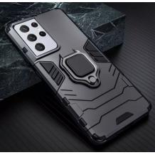 Удароустойчив гръб със стойка и магнитно захващане за Samsung S21 Ultra – черен
