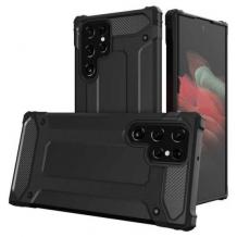 Силиконов кейс TPU Spigen Hybrid с твърда част за Samsung S22 Ultra 5G - черен