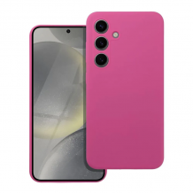 Силиконов калъф / кейс / за Samsung S24 FE - цикламен със защита за камерата