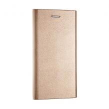Кожен калъф Bravo Book със стойка за Samsung S8 G950 - златист / Flexi
